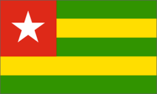 The flag of Togo