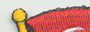 A close-up of the edge of one of the Flag or Cut-Out Patches available from your smALL FLAGs store.