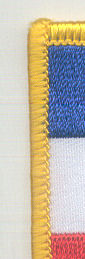 Showing the merrowed edge of one of the Rectangle Patches available from your smALL FLAGs store.